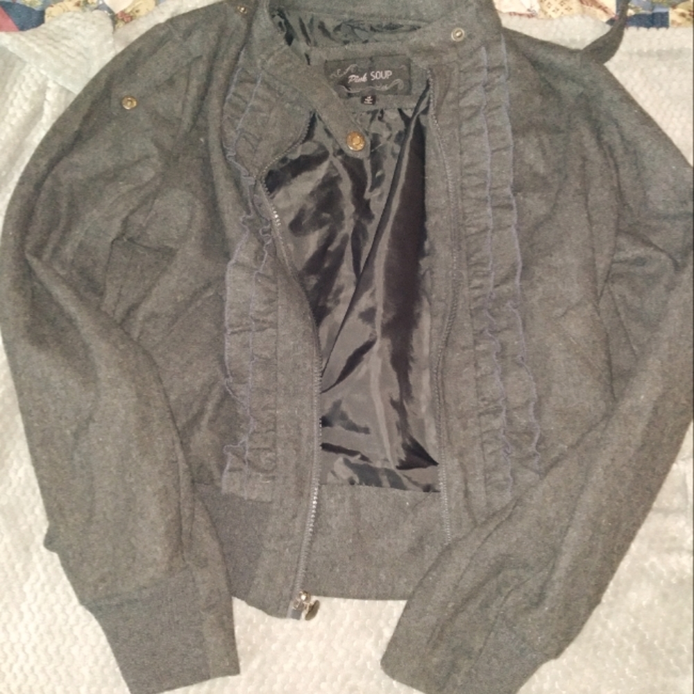 Pink Soup Grey Womans jacket